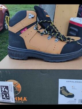Brahma Men's Work Boot in Tan and Black